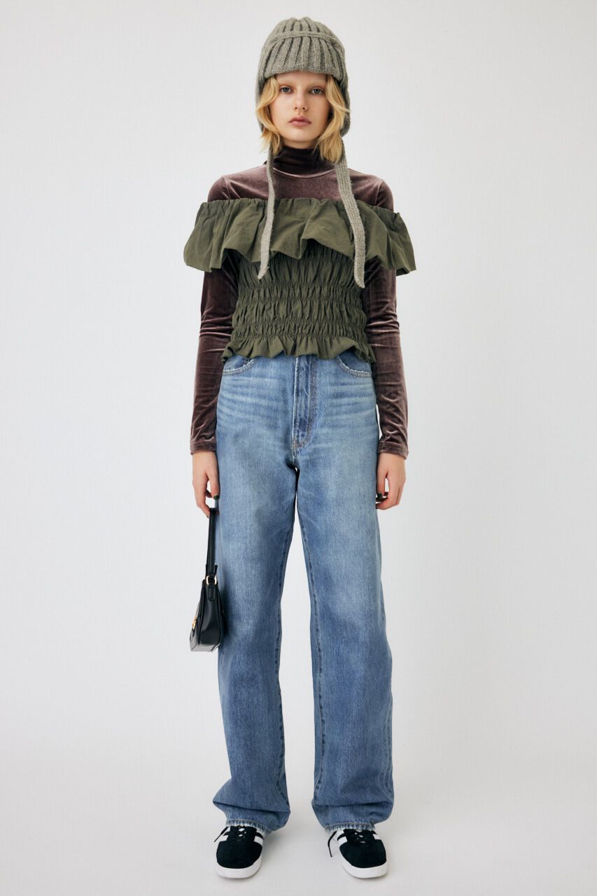 MOUSSY「BALLOON FRILL GATHER ビスチェ」|シャツ・ブラウス|