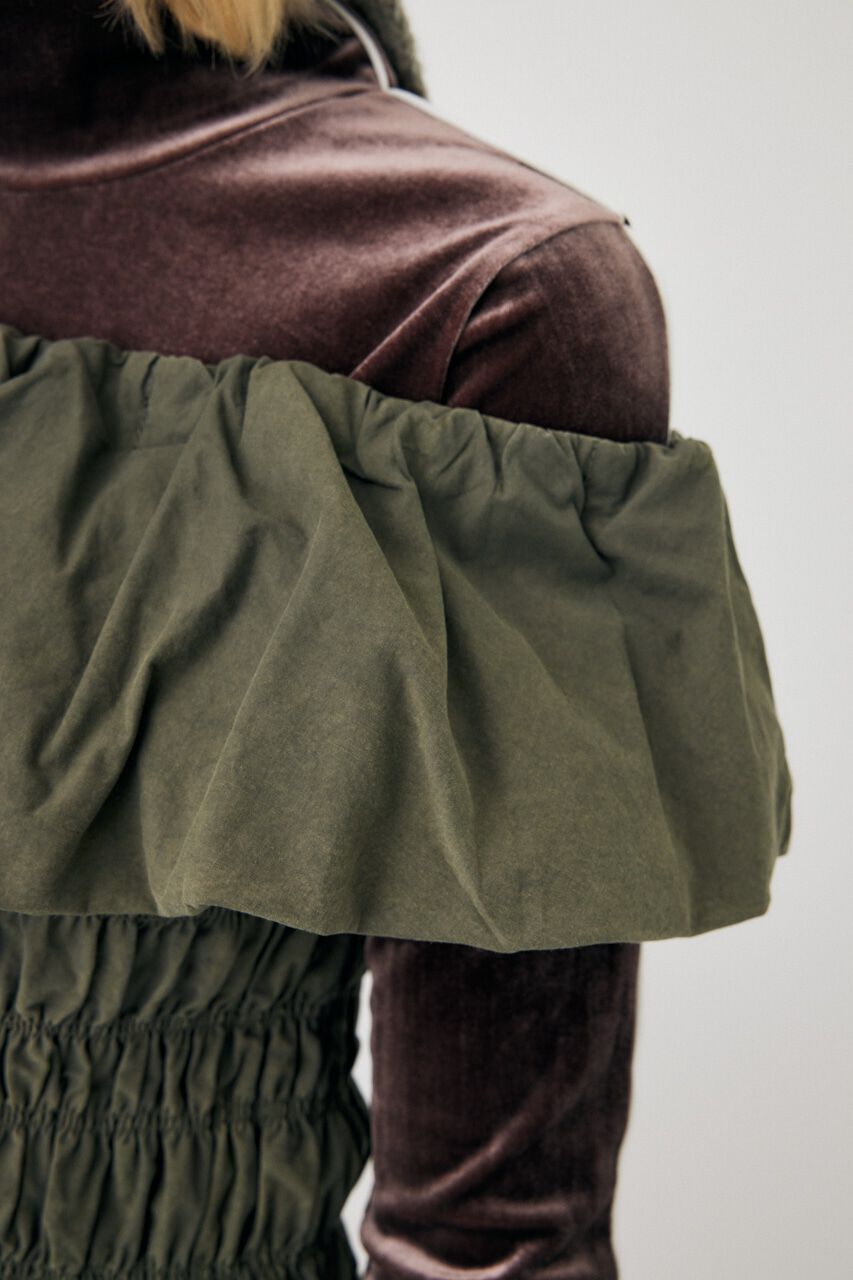 MOUSSY「BALLOON FRILL GATHER ビスチェ」|シャツ・ブラウス|