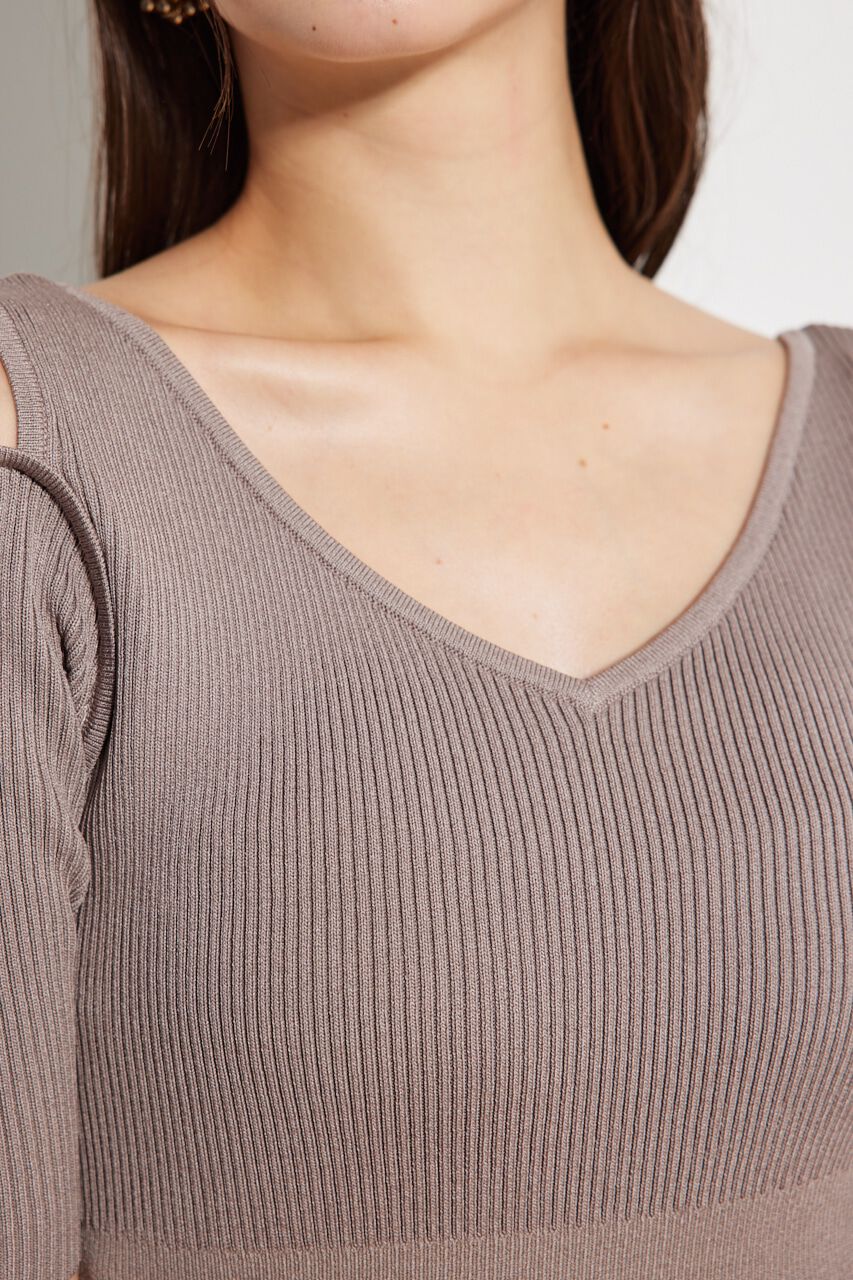 rienda「2WAYランダムチェックグリッターKnit OP」|ワンピース|