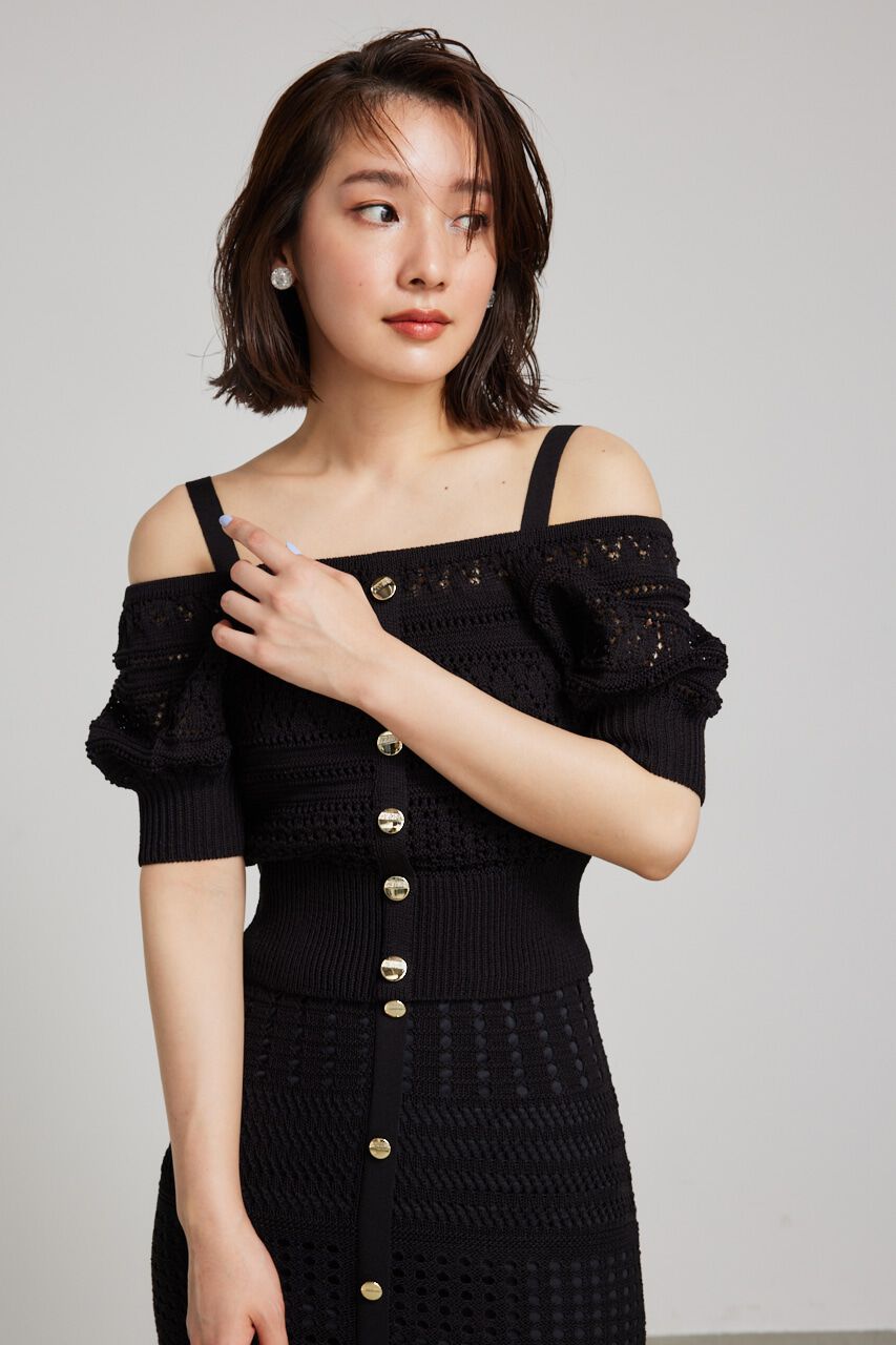 rienda「マルチWAYクロシェSET Knit OP」|ワンピース|