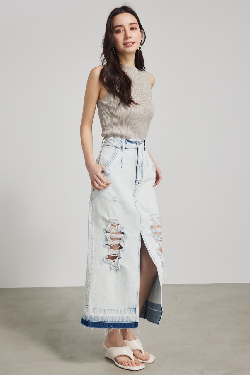rienda「ダメージDENIM J/W SK」|スカート|