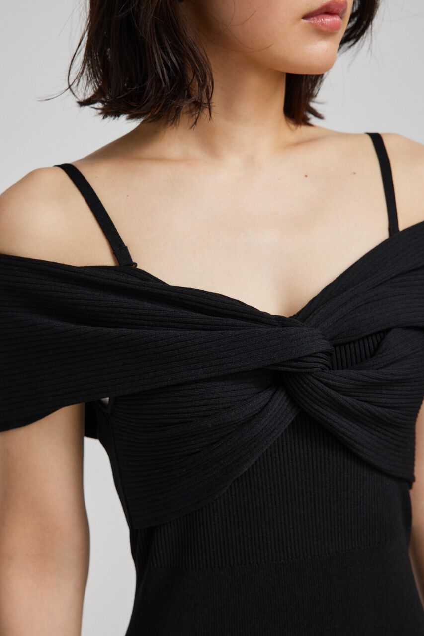 rienda「アシンメトリータイトニットワンピース」|ワンピース|