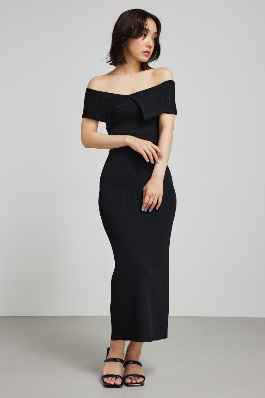 rienda「アシンメトリータイトニットワンピース」|ワンピース|