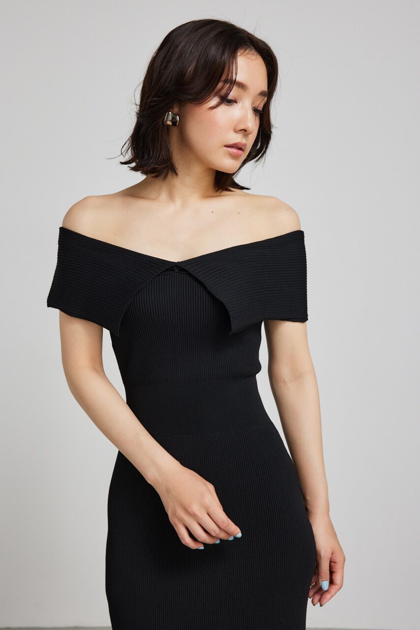 rienda「アシンメトリータイトニットワンピース」|ワンピース|