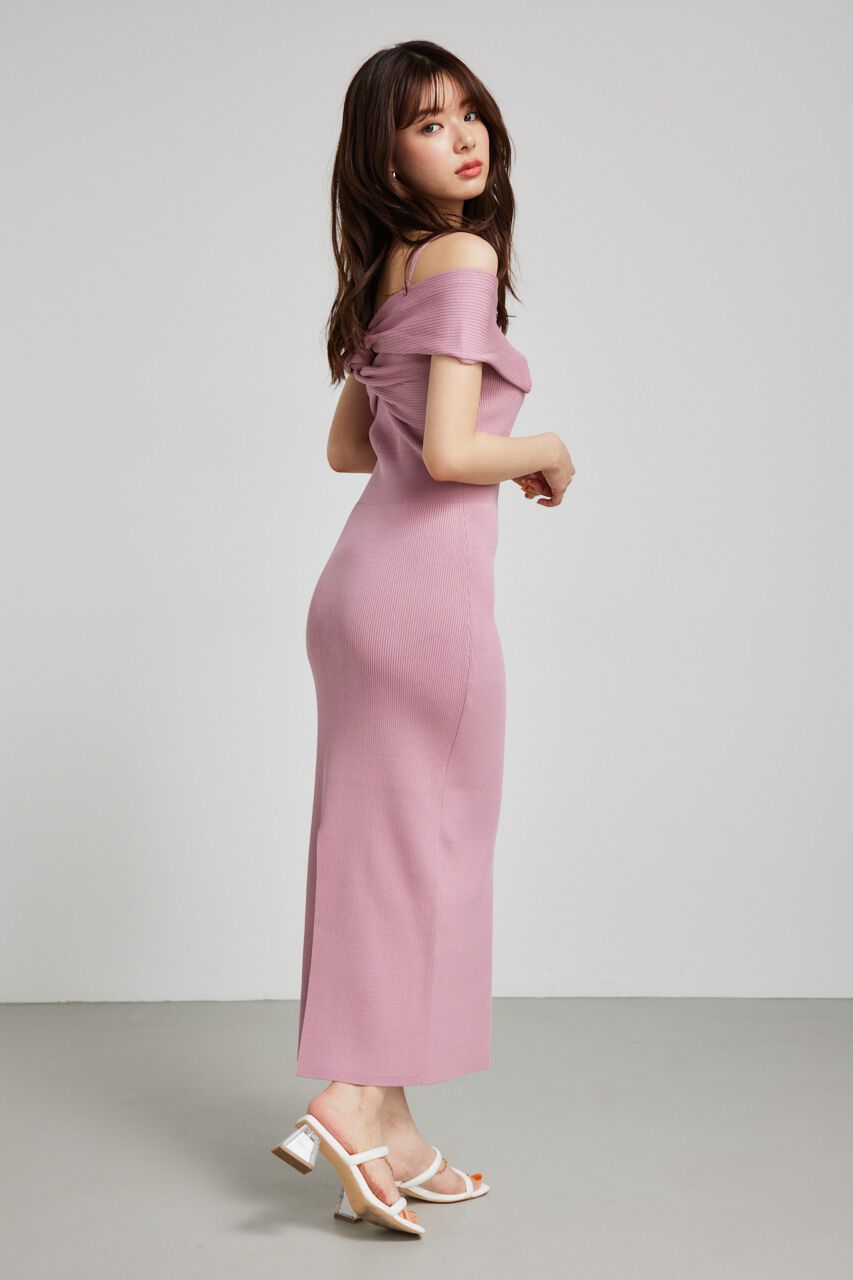 rienda「アシンメトリータイトニットワンピース」|ワンピース|