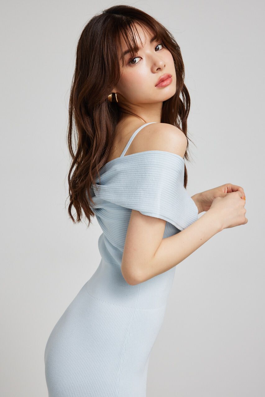 rienda「アシンメトリータイトニットワンピース」|ワンピース|