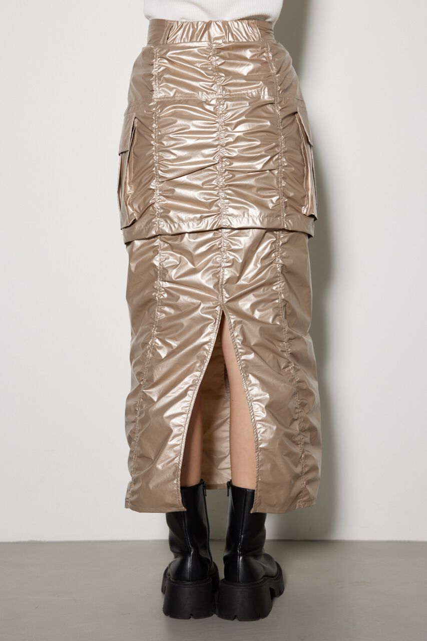 rienda「レイヤードカーゴジャストウエストスカート」|スカート|