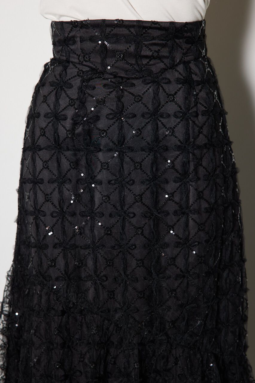 rienda「スパンコールチュールセミマーメイドスカート」|スカート|