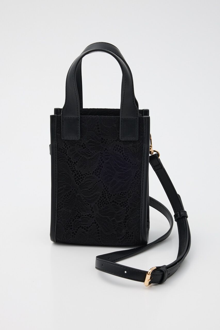 rienda「レースミニトートバッグ」|その他|BLK