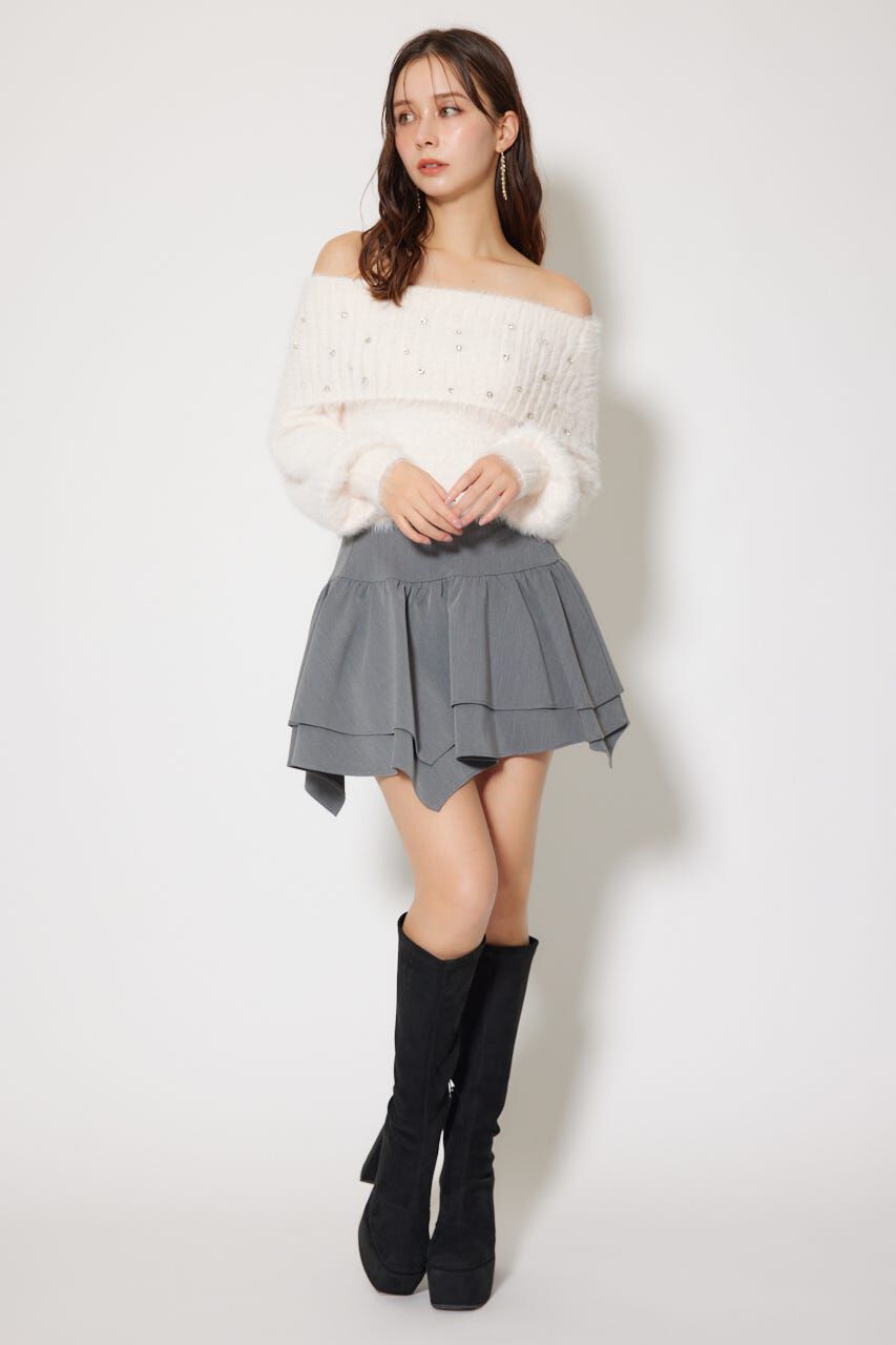 rienda「2WAYアシンメトリージャストウエストスカート」|スカート|