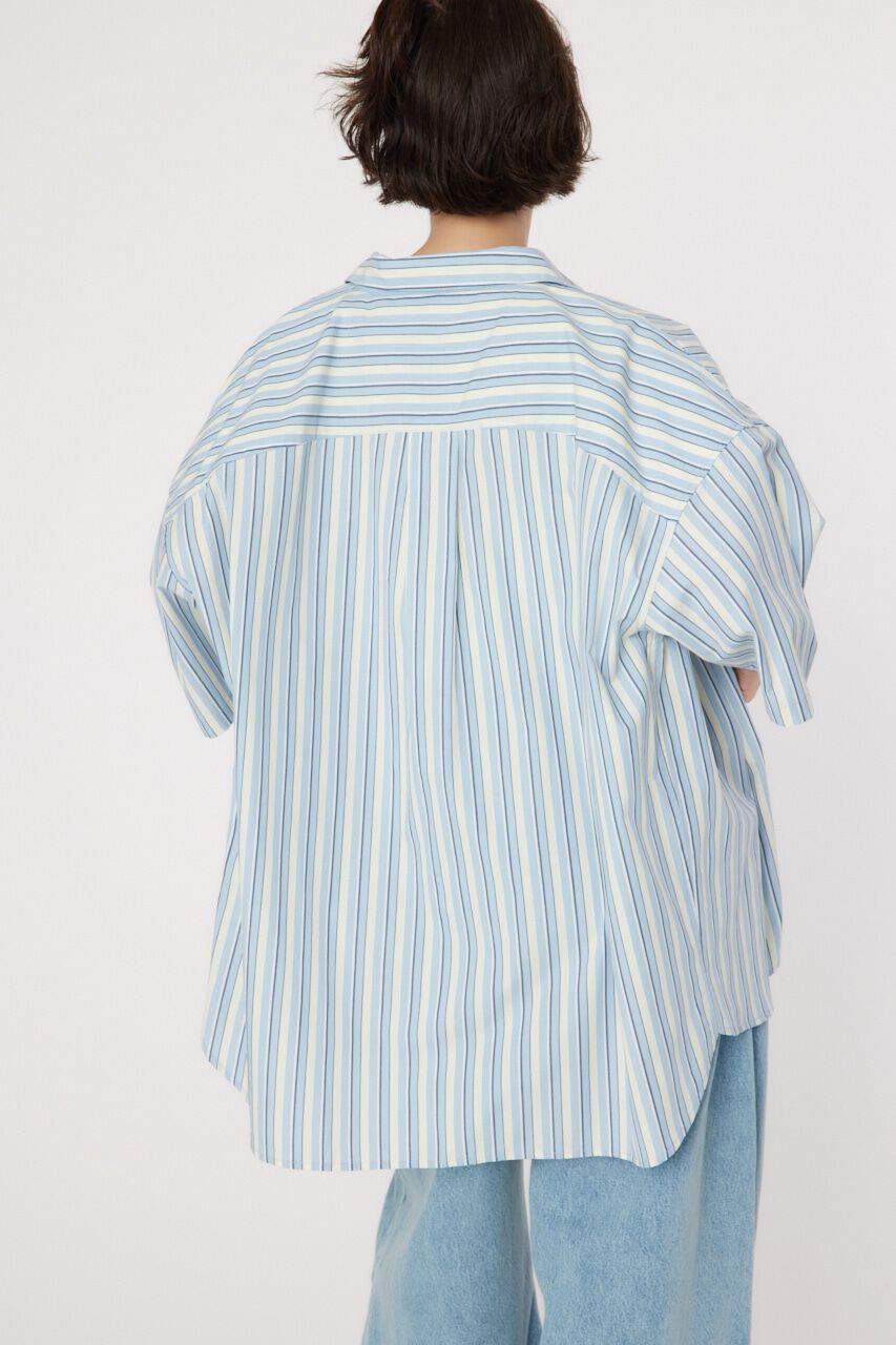 RODEO CROWNS「マルチストライプ ルーズハーフスリーブシャツ」|シャツ・ブラウス|