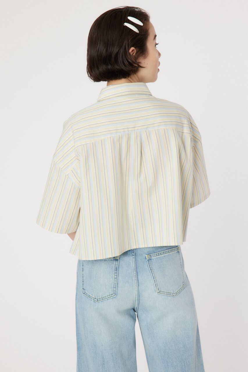 RODEO CROWNS「マルチストライプ ルーズハーフスリーブシャツ」|シャツ・ブラウス|