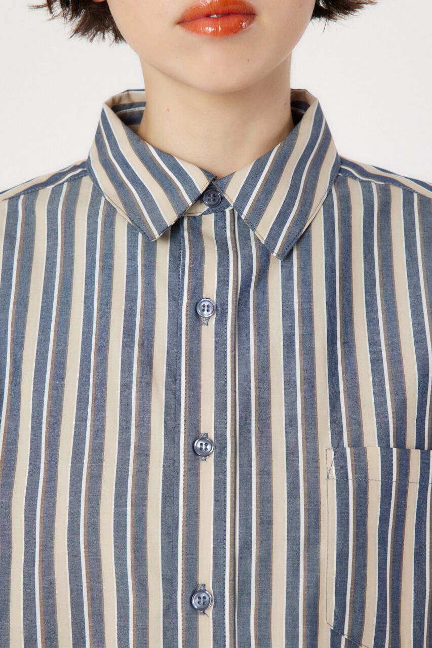 RODEO CROWNS「マルチストライプ ルーズハーフスリーブシャツ」|シャツ・ブラウス|