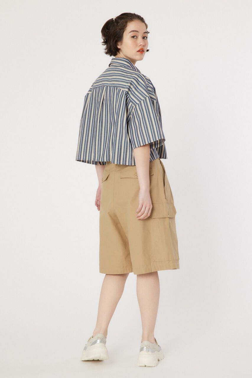 RODEO CROWNS「マルチストライプ ルーズハーフスリーブシャツ」|シャツ・ブラウス|