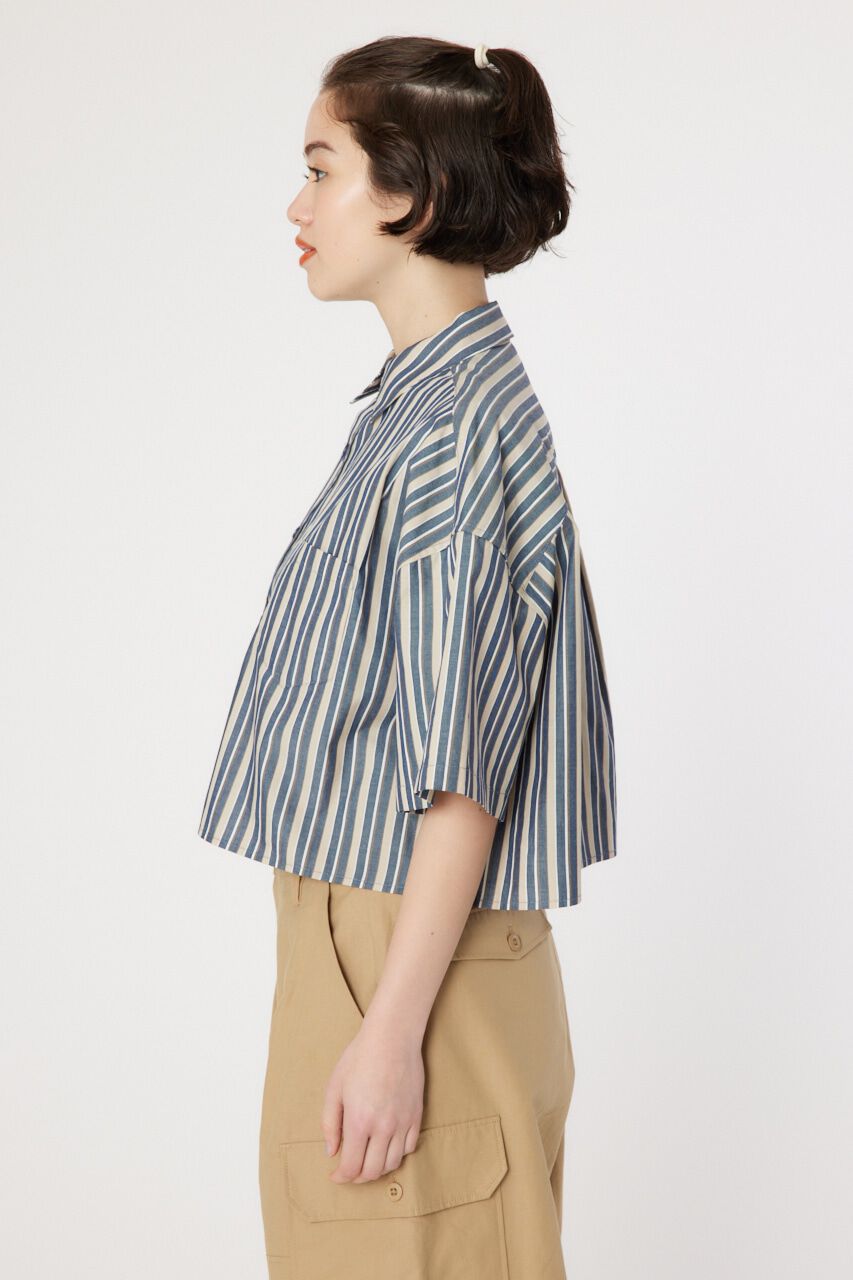 RODEO CROWNS「マルチストライプ ルーズハーフスリーブシャツ」|シャツ・ブラウス|