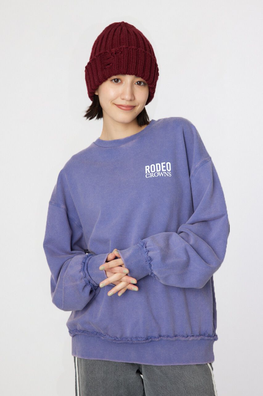 RODEO CROWNS「ダメージCROWNアップリケスウェット」|パーカー|