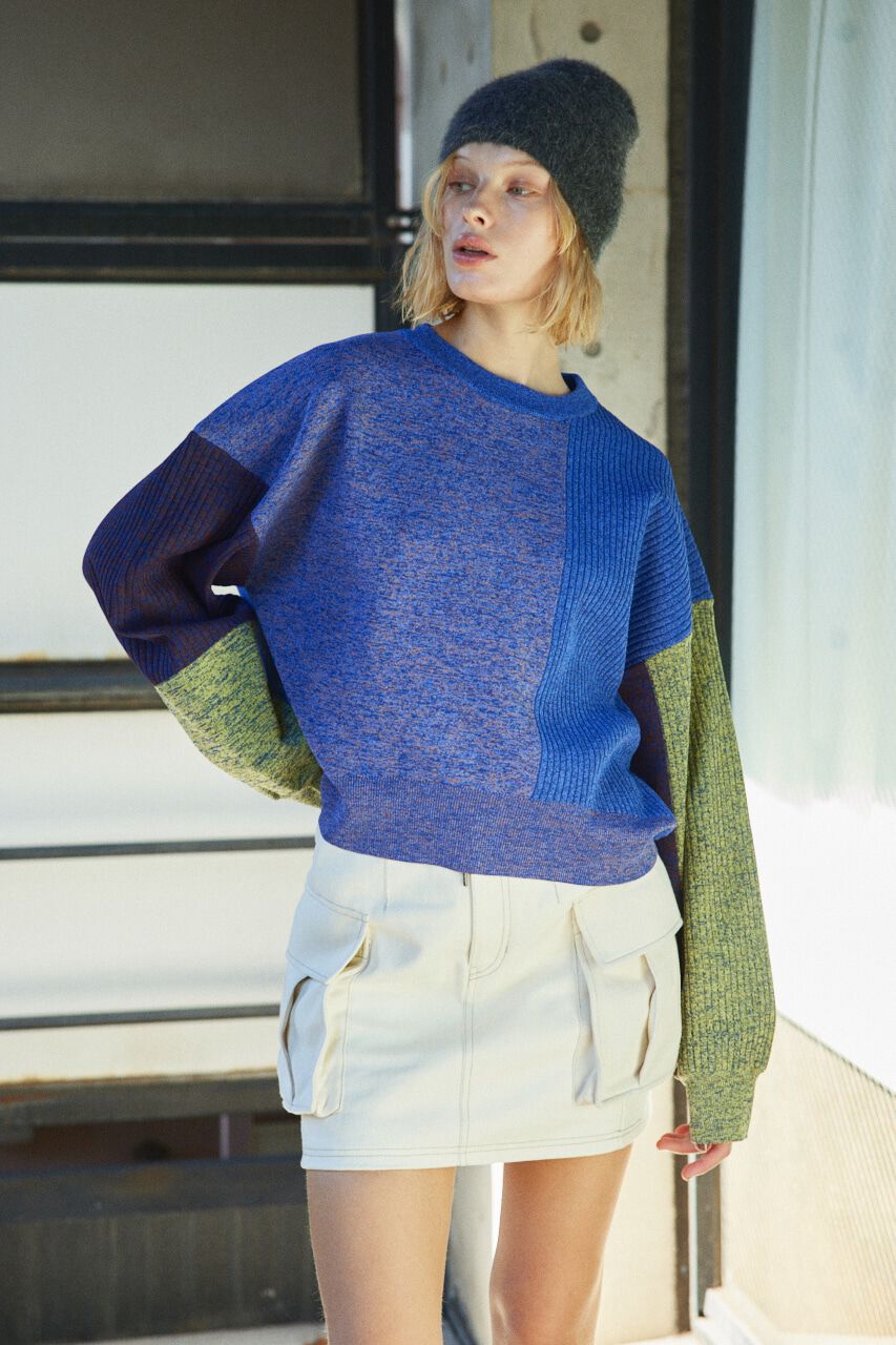 SLY「BLOCKING LIGHT KNIT トップス」|ニット・セーター|