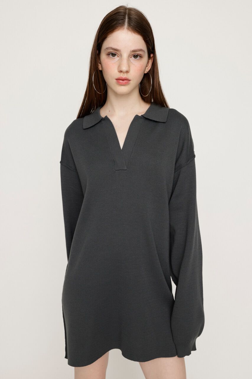 SLY「COLLAR KNIT ショートワンピース」|ワンピース|
