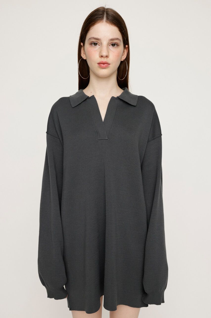 SLY「COLLAR KNIT ショートワンピース」|ワンピース|