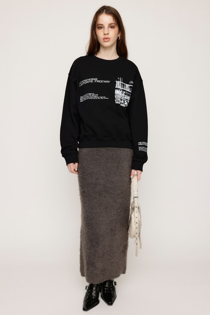 SLY「SHAGGY I LINE スカート」|スカート|GRY