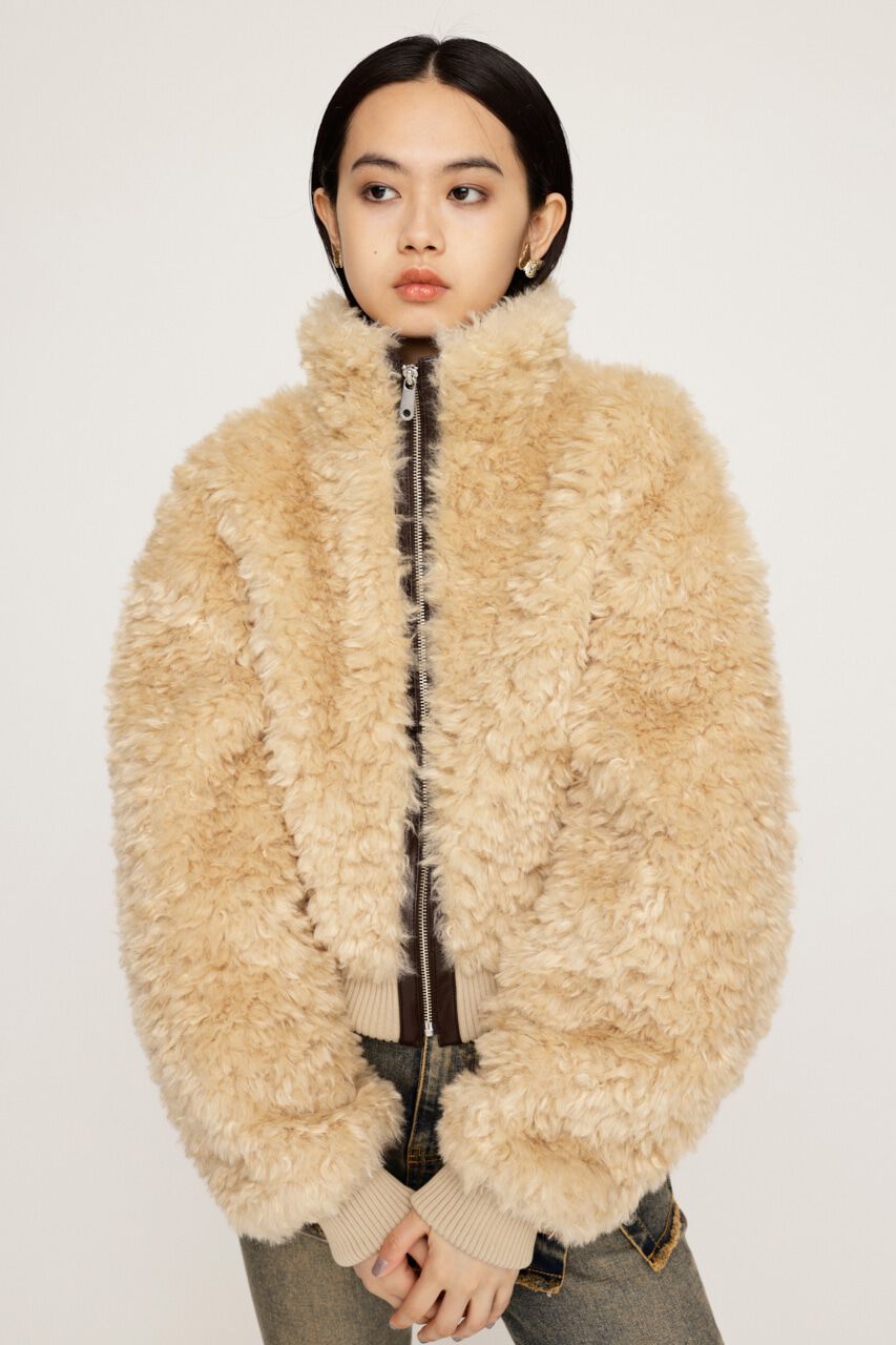 SLY「CURLY BOA CROP ブルゾン」|ブルゾン・スタジャン|