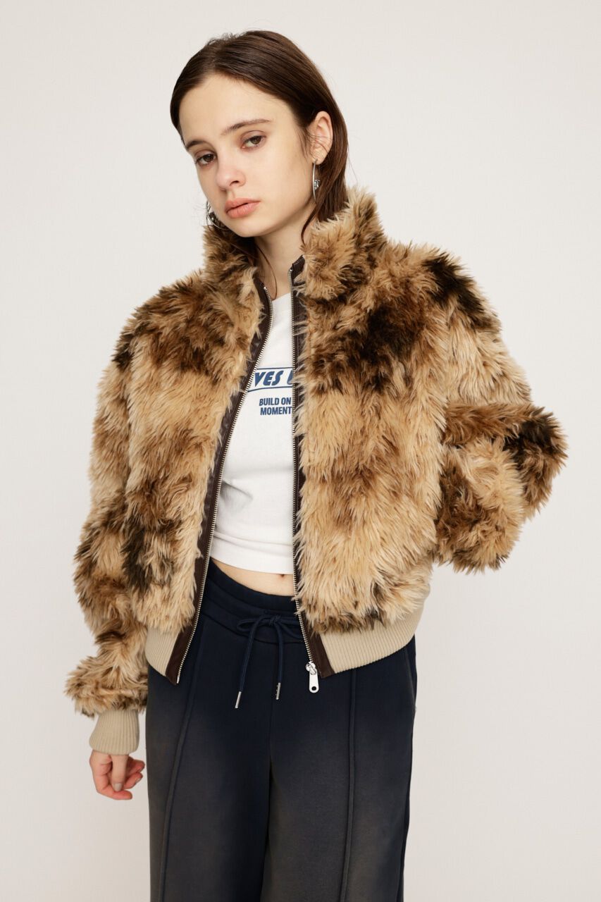 SLY「CURLY BOA CROP ブルゾン」|ブルゾン・スタジャン|