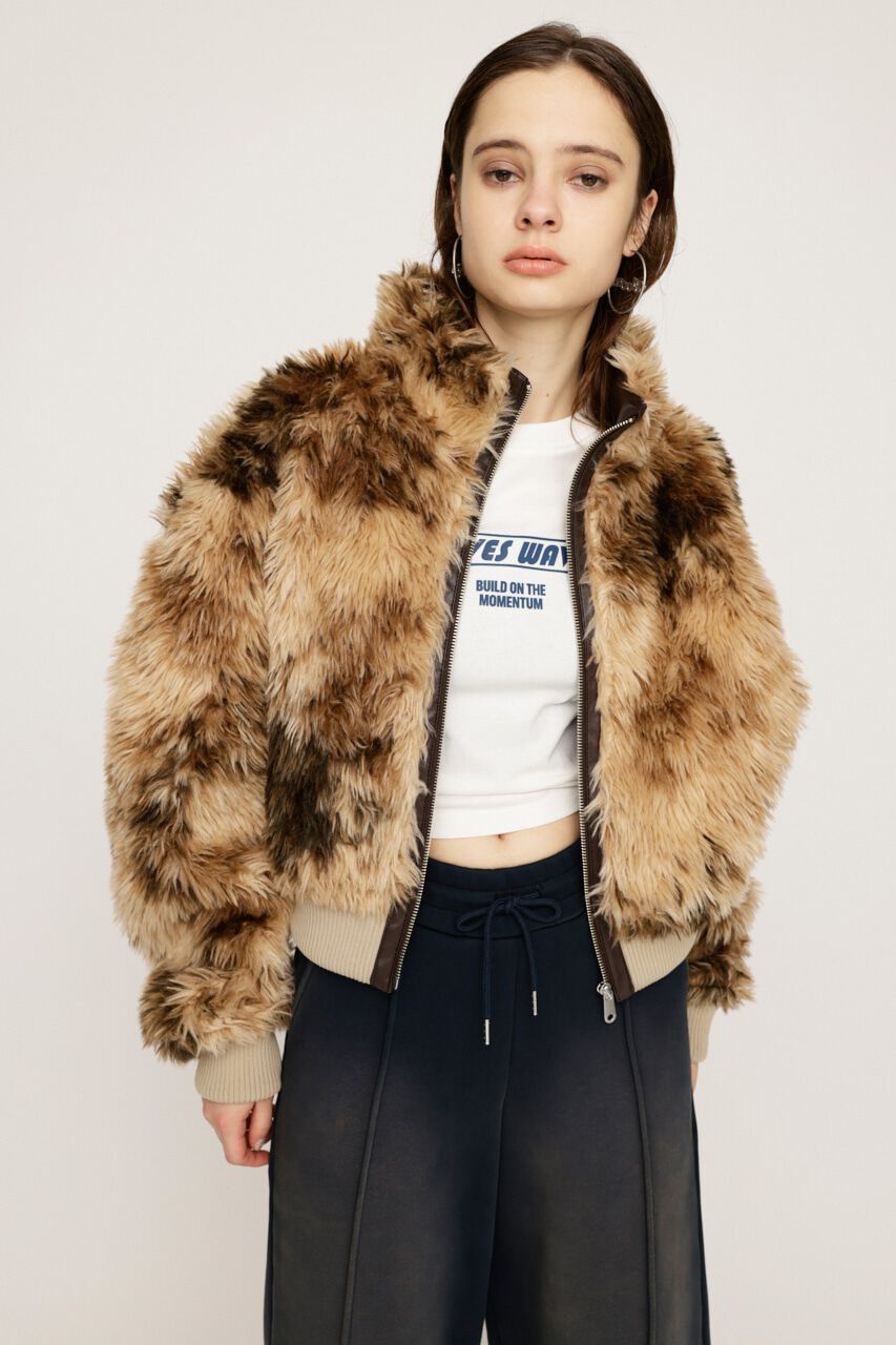 SLY「CURLY BOA CROP ブルゾン」|ブルゾン・スタジャン|