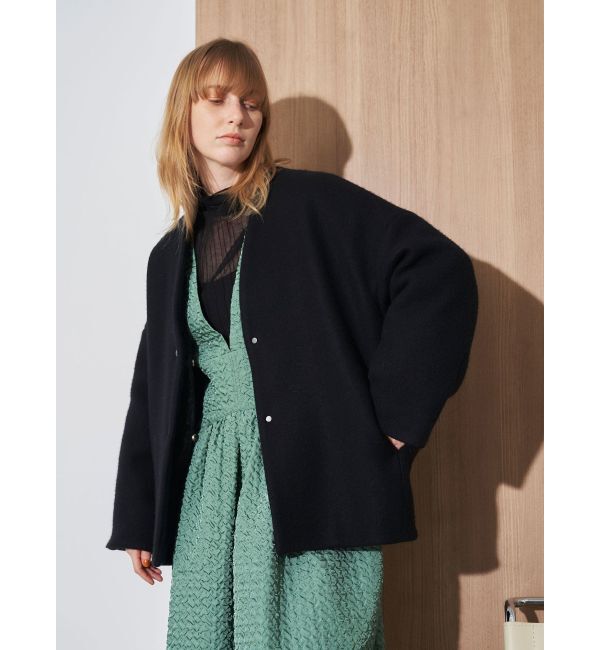 ELENDEEK「FORM SHORT WOOL CT」|その他|ブラック