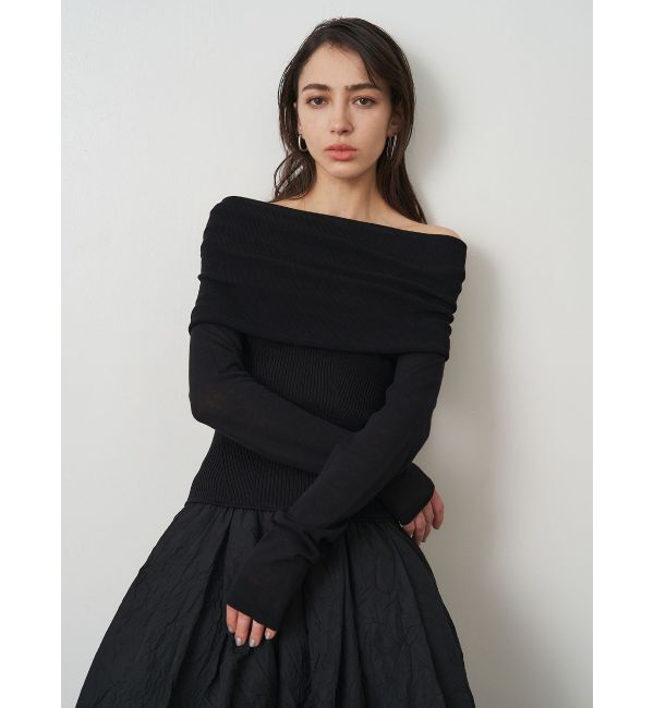 ELENDEEK「SHEER KNIT OFF SHOULDER」|ニット・セーター|