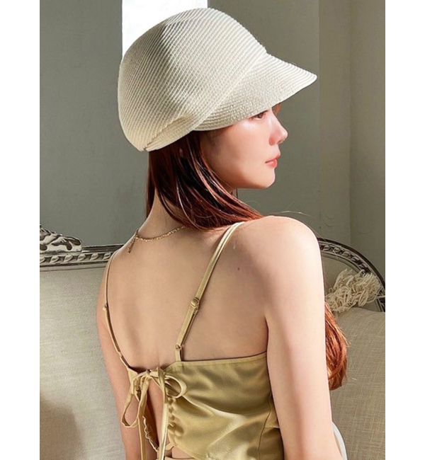 RESEXXY「バックデザインキャスケット」|キャップ・キャスケット|アイボリー