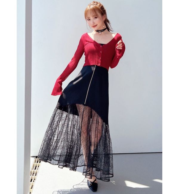 RESEXXY「シアーニットタイトカーディガン【セットアップ着用可能】」|カーディガン|