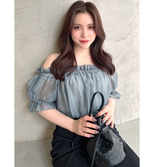 RESEXXY「クロップドオフショルトップス」|シャツ・ブラウス|