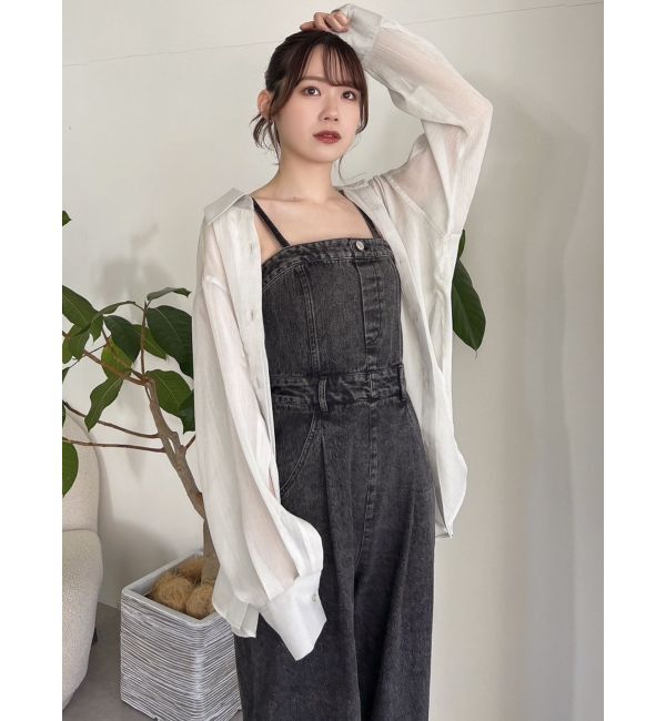 dazzlin「デニムベアロンパース」|ワンピース|