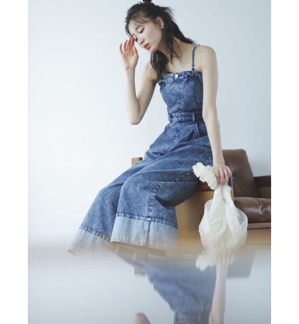 dazzlin「デニムベアロンパース」|ワンピース|