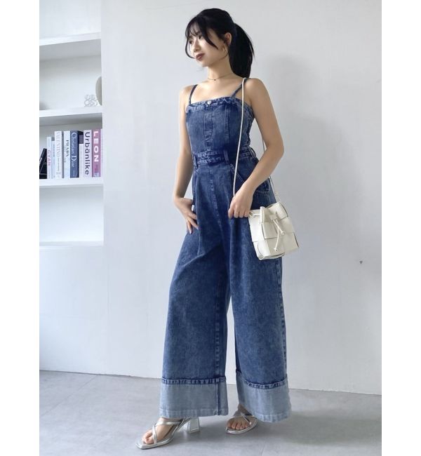 dazzlin「デニムベアロンパース」|ワンピース|