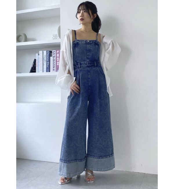 dazzlin「デニムベアロンパース」|ワンピース|