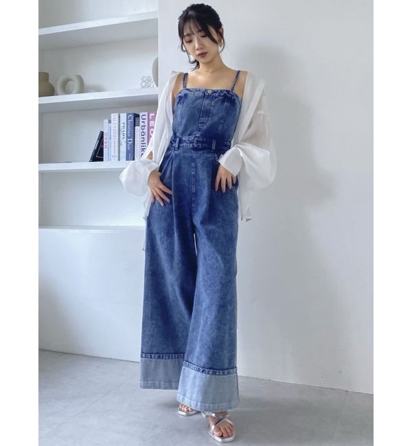 dazzlin「デニムベアロンパース」|ワンピース|