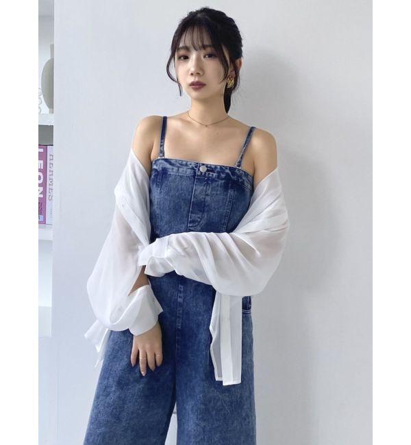 dazzlin「デニムベアロンパース」|ワンピース|