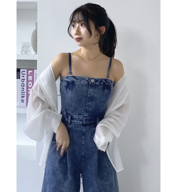 dazzlin「デニムベアロンパース」|ワンピース|