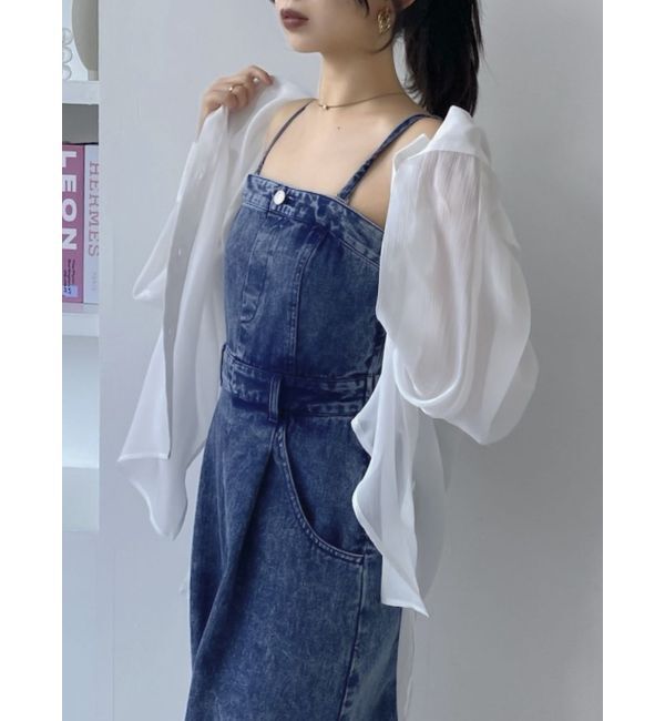 dazzlin「デニムベアロンパース」|ワンピース|