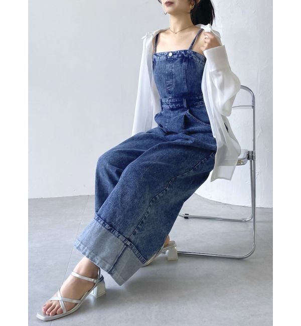 dazzlin「デニムベアロンパース」|ワンピース|