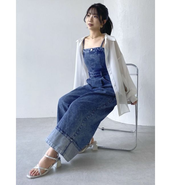 dazzlin「デニムベアロンパース」|ワンピース|