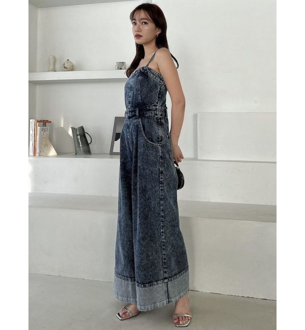 dazzlin「デニムベアロンパース」|ワンピース|