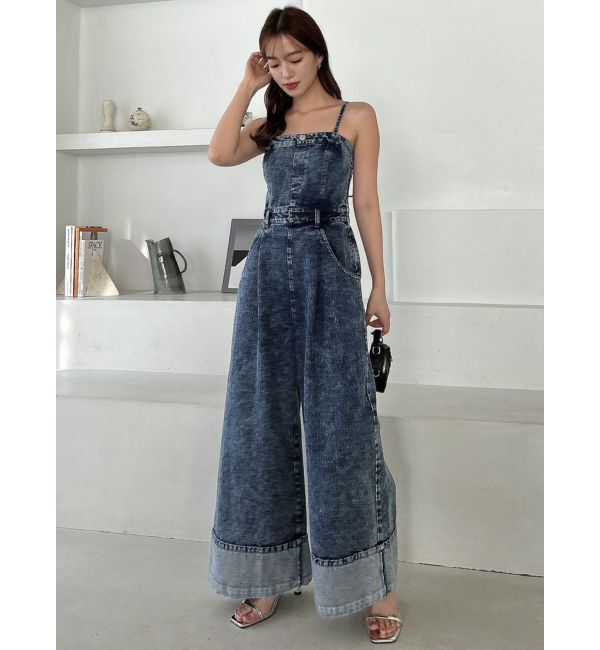 dazzlin「デニムベアロンパース」|ワンピース|ミックス