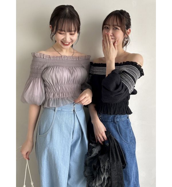 dazzlin「オフショルフェミニックトップス」|シャツ・ブラウス|