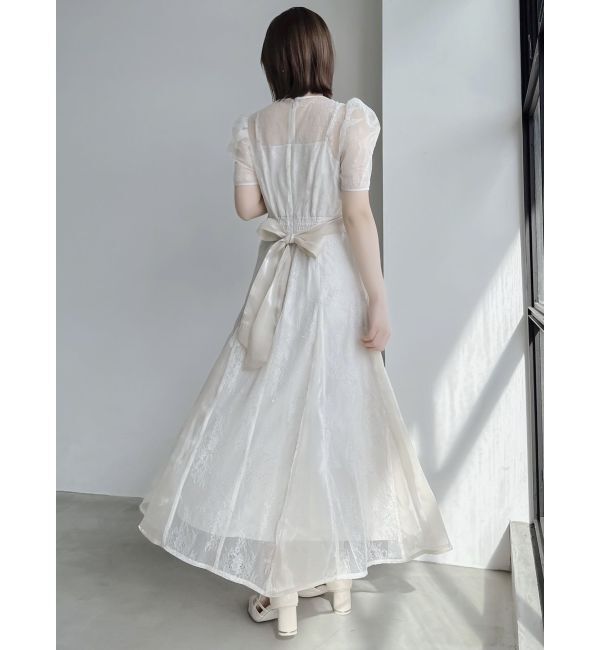 dazzlin「ラメチュールレースパイピングドレス」|ドレス|