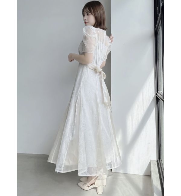 dazzlin「ラメチュールレースパイピングドレス」|ドレス|