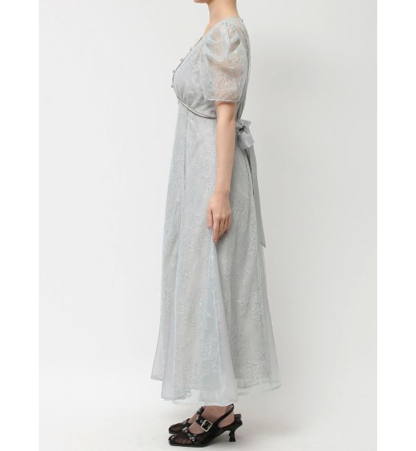 dazzlin「ラメチュールレースパイピングドレス」|ドレス|