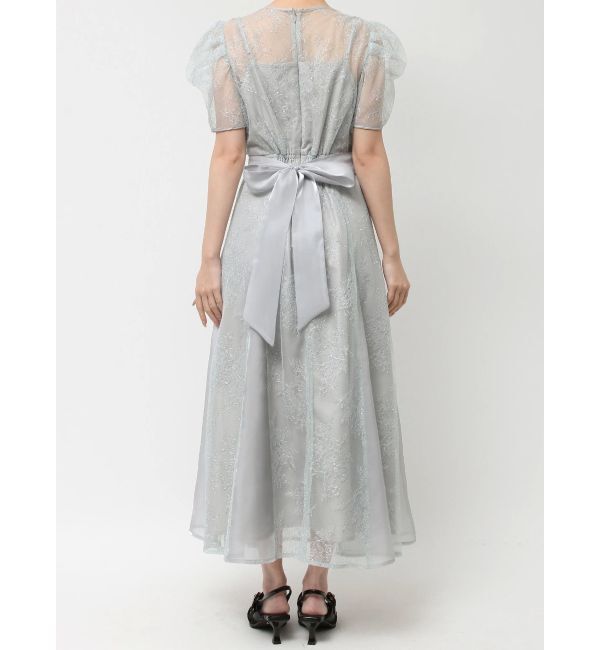 dazzlin「ラメチュールレースパイピングドレス」|ドレス|