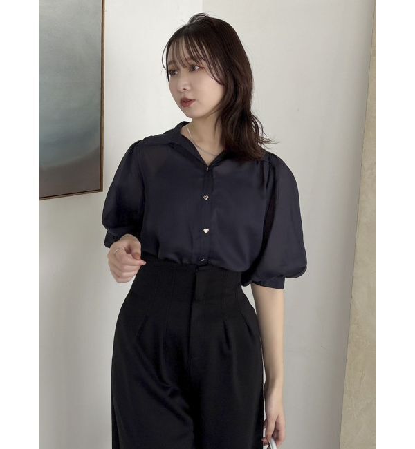 dazzlin「【藤井サチコラボ】コットンライクシアーシャツ」|シャツ・ブラウス|